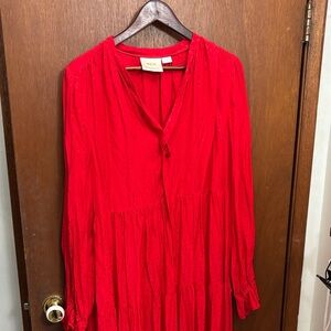 Anthropologie Maeve Scarlet Dress